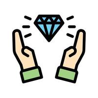 Values Icon Principled Design in Flat Line Color Style vector