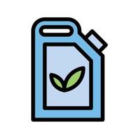 Biofuel Icon Sustainable Design in Flat Line Color Style vector