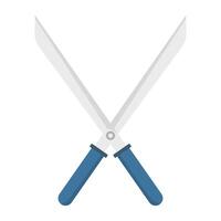 Scissors Icon Concept, scissors with color handles. Tool for cutting paper, cardboard. Stationery with a sharp knife. illustration isolated on background. vector