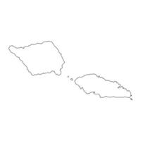 Samoa islands map. illustration. vector
