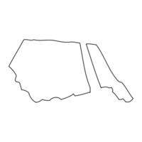 Palauli district map, administrative division of Samoa. illustration. vector