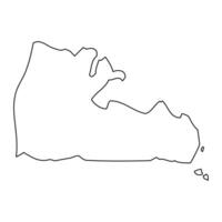 Atua district map, administrative division of Samoa. illustration. vector