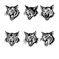 bobcat head icon illustration vector