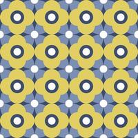Retro vintage seamless geometric floral pattern. Retro print for fabric cover background vector