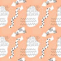 Handdrawn seamless abstract pattern with arrows and scribbles vector