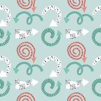 Seamless pattern with handdrawn arrows. vector