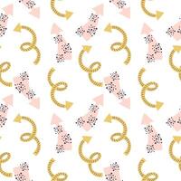 Seamless pattern with handdrawn wavy arrows and texture. vector