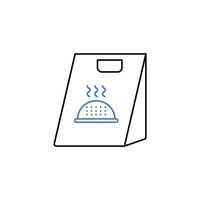 take away concept line icon. Simple element illustration. take away concept outline symbol design. vector