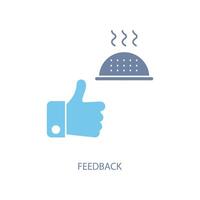 feedback concept line icon. Simple element illustration. feedback concept outline symbol design. vector