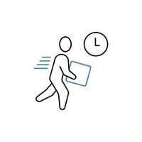 fast delivery concept line icon. Simple element illustration. fast delivery concept outline symbol design. vector