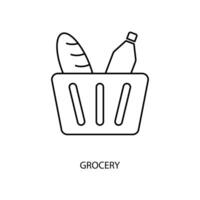 grocery concept line icon. Simple element illustration. grocery concept outline symbol design. vector