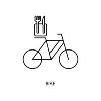 bike concept line icon. Simple element illustration. bike concept outline symbol design. vector