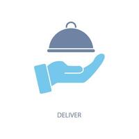 deliver concept line icon. Simple element illustration. deliver concept outline symbol design. vector