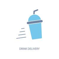 drink delivery concept line icon. Simple element illustration. drink delivery concept outline symbol design. vector