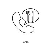 call concept line icon. Simple element illustration. call concept outline symbol design. vector