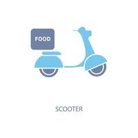 scooter concept line icon. Simple element illustration. scooter concept outline symbol design. vector