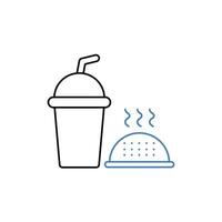 fast food concept line icon. Simple element illustration. fast food concept outline symbol design. vector