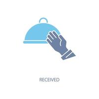 received concept line icon. Simple element illustration. received concept outline symbol design. vector