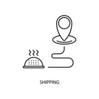 shipping concept line icon. Simple element illustration. shipping concept outline symbol design. vector