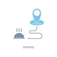 shipping concept line icon. Simple element illustration. shipping concept outline symbol design. vector