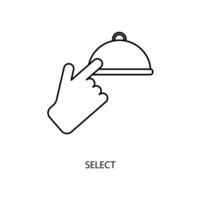 select concept line icon. Simple element illustration. select concept outline symbol design. vector