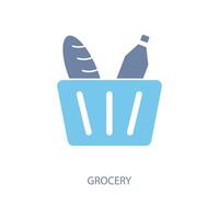 grocery concept line icon. Simple element illustration. grocery concept outline symbol design. vector
