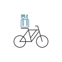 bike concept line icon. Simple element illustration. bike concept outline symbol design. vector