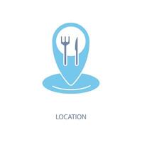 location concept line icon. Simple element illustration. location concept outline symbol design. vector