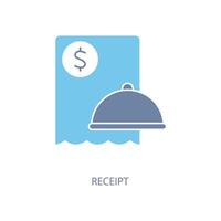 receipt concept line icon. Simple element illustration. receipt concept outline symbol design. vector