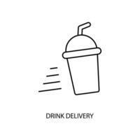 drink delivery concept line icon. Simple element illustration. drink delivery concept outline symbol design. vector