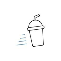 drink delivery concept line icon. Simple element illustration. drink delivery concept outline symbol design. vector