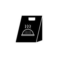 take away concept line icon. Simple element illustration. take away concept outline symbol design. vector
