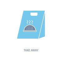 take away concept line icon. Simple element illustration. take away concept outline symbol design. vector