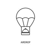 airdrop concept line icon. Simple element illustration. airdrop concept outline symbol design. vector