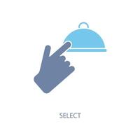 select concept line icon. Simple element illustration. select concept outline symbol design. vector