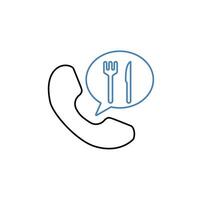 call concept line icon. Simple element illustration. call concept outline symbol design. vector
