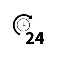 24 hours concept line icon. Simple element illustration. 24 hours concept outline symbol design. vector