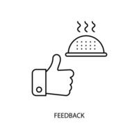 feedback concept line icon. Simple element illustration. feedback concept outline symbol design. vector