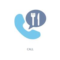 call concept line icon. Simple element illustration. call concept outline symbol design. vector