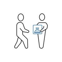 give food concept line icon. Simple element illustration. give food concept outline symbol design. vector