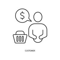 customer concept line icon. Simple element illustration. customer concept outline symbol design. vector