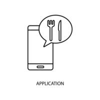 application concept line icon. Simple element illustration. application concept outline symbol design. vector