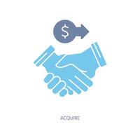 acquire concept line icon. Simple element illustration. acquire concept outline symbol design. vector