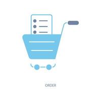 eporder concept line icon. Simple element illustration. order concept outline symbol design. vector