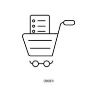 eporder concept line icon. Simple element illustration. order concept outline symbol design. vector