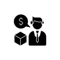 seller concept line icon. Simple element illustration. seller concept outline symbol design. vector
