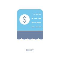 receipt concept line icon. Simple element illustration. receipt concept outline symbol design. vector