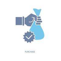 purchase concept line icon. Simple element illustration. purchase concept outline symbol design. vector