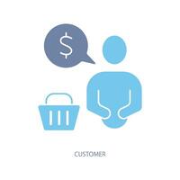 customer concept line icon. Simple element illustration. customer concept outline symbol design. vector