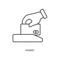 payment concept line icon. Simple element illustration. payment concept outline symbol design. vector